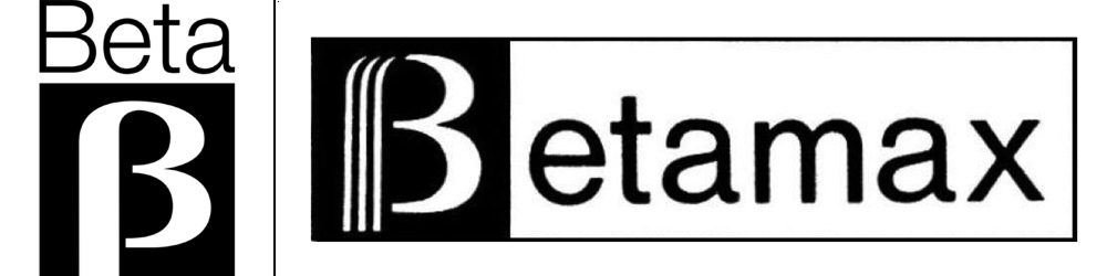 Beta and Betamax logos black and white