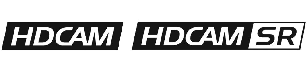 HDCAM and HDCAM SR graphic logos, black and white