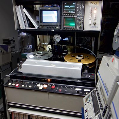 Large reel-to-reel quadruplex video machine with with scopes and monitor