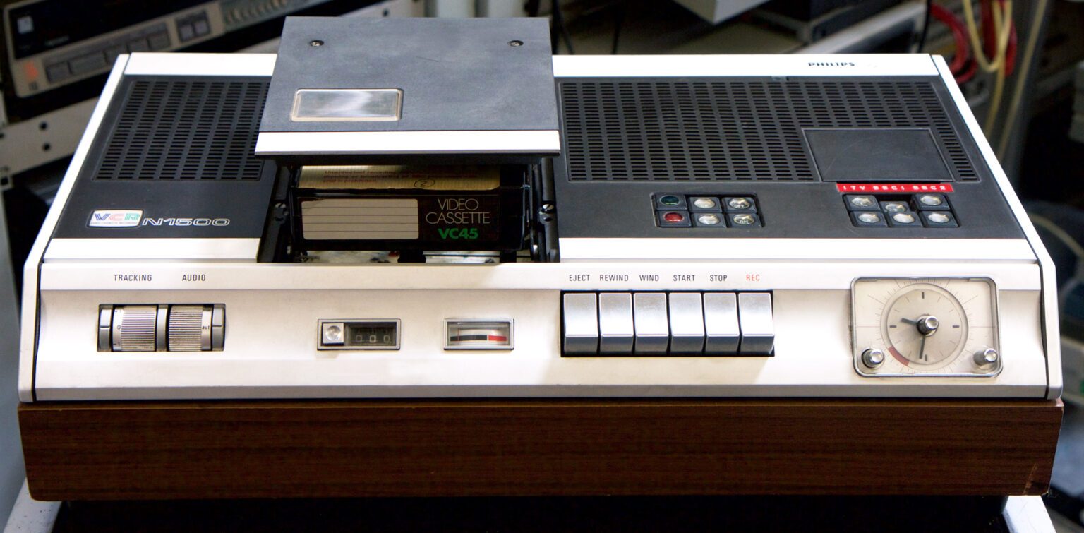 Philips VCR the first home video cassette recorder